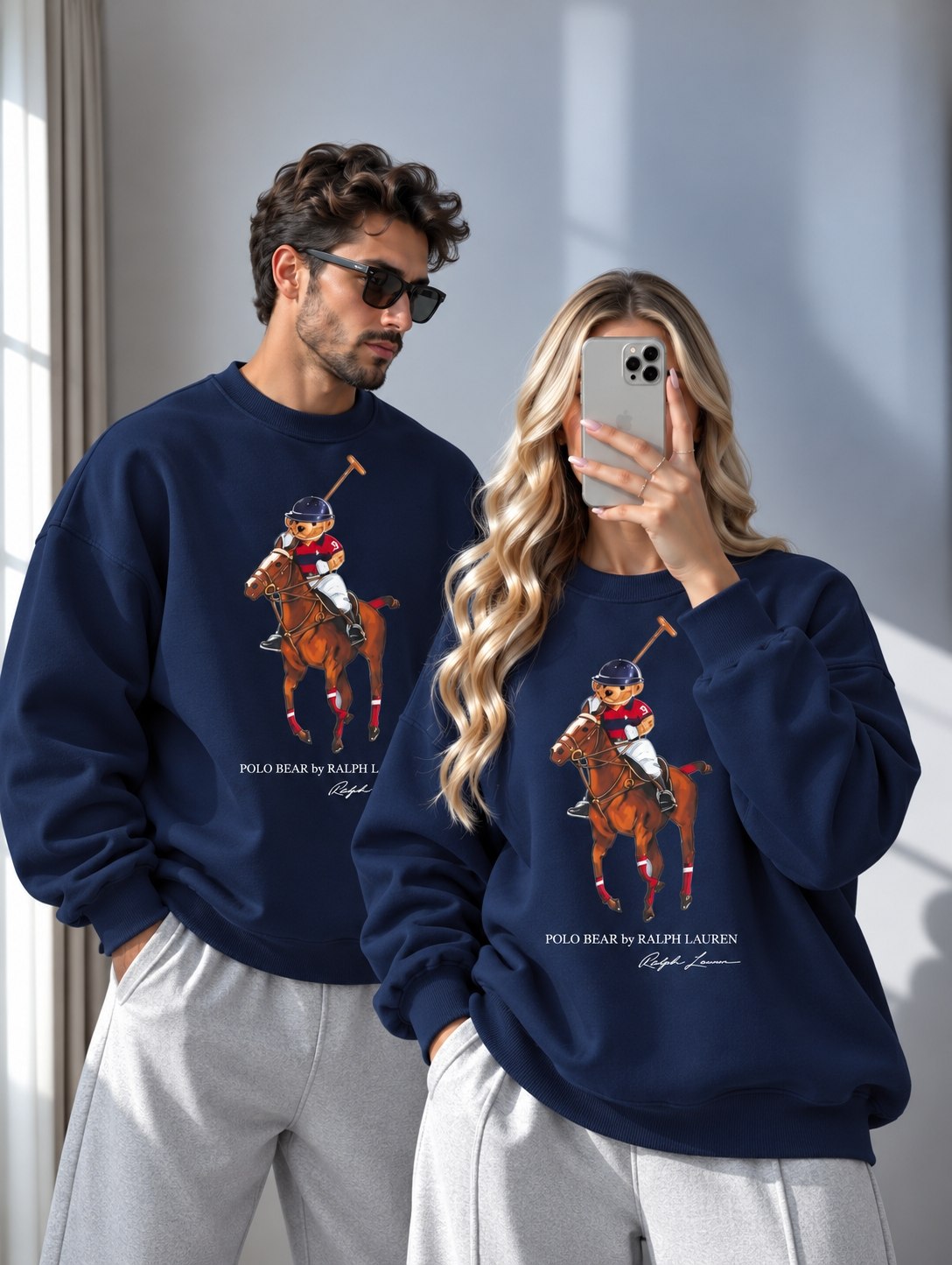 بلوز دورس زنانه توکرکی یقه گرد طرح پولو polo beer کد ۸۰۷۶۷
