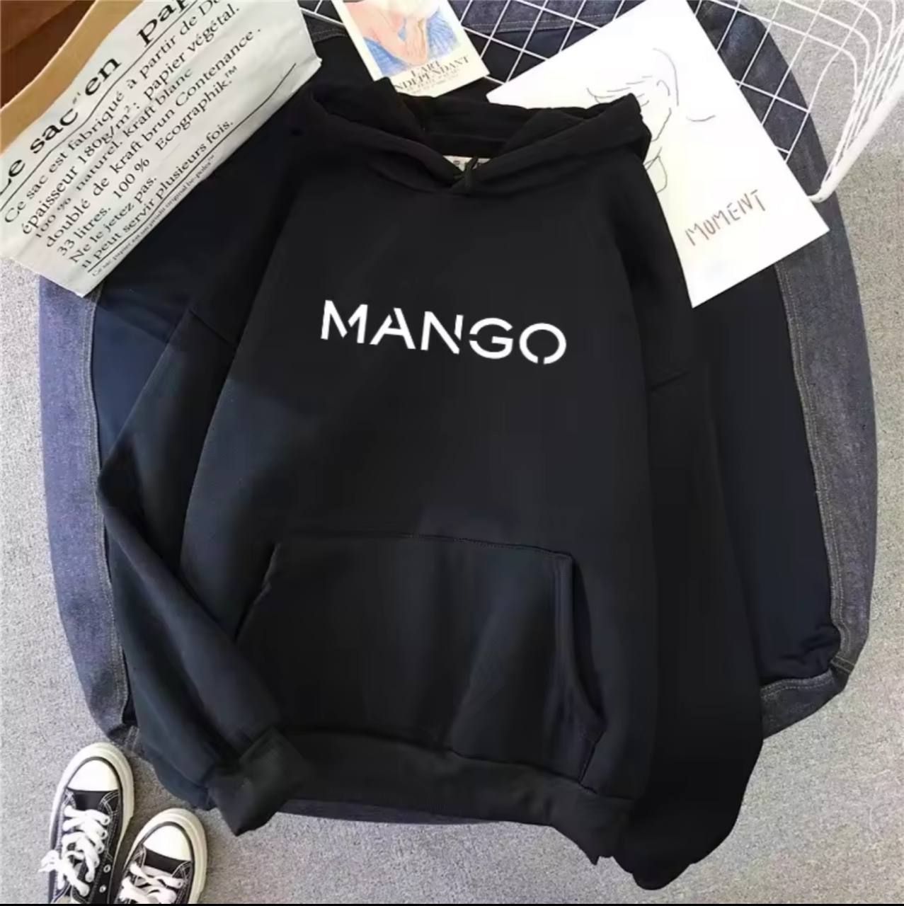 هودی یونیسکس طرح MANGO با آستر کرکی و قواره آزاد مزون