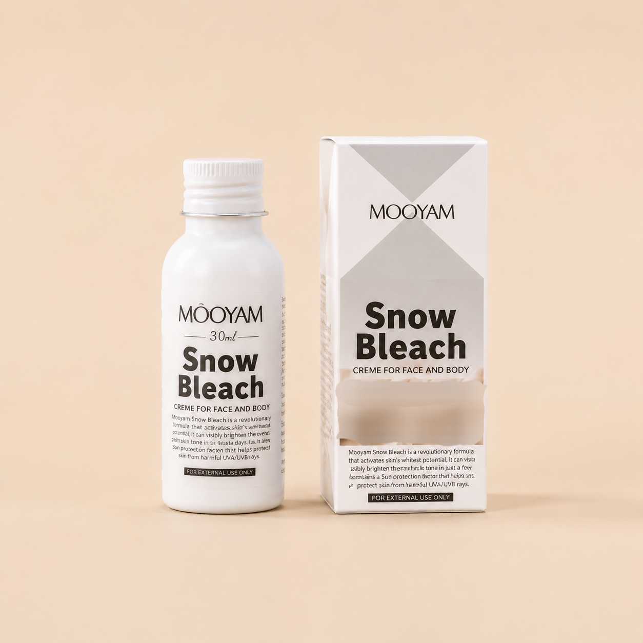 کرم سفیدکننده دائمی موویام مدل Snow Bleach حجم 30 میلیلیتر